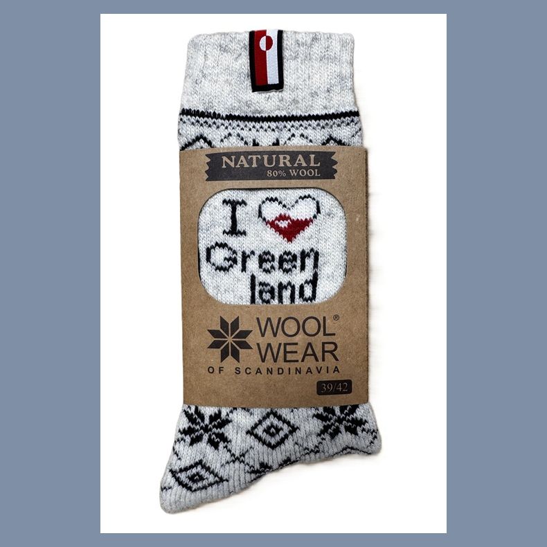 I love Greenland - Ragsokker med flag