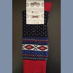 Uldsokker med snefnug 