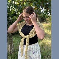 Garnpakke: Asymmetrisk sjal m/ "luftriller"