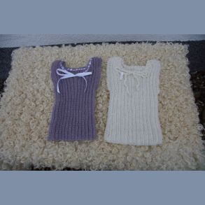 Garnpakke/Opskrift: Babyundertrje i kidmohair