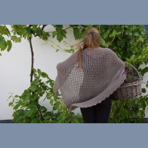 Garnpakke: Hklet sjal i Brushed Lace og 1-trdet Kidmohair