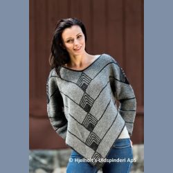 Garnpakke: Poncho med rmer og domino