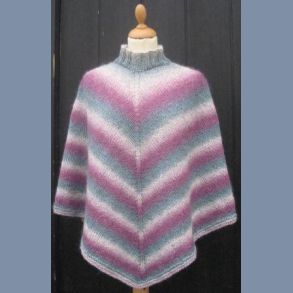 Garnpakke: Poncho med ribkrave 