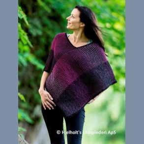Strikkekitt: Poncho i kombi-skyggestrik