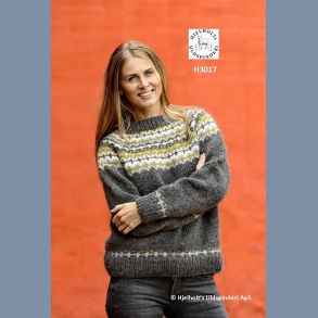 Garnpakke: Sweater med raglan og mnstret brestykke