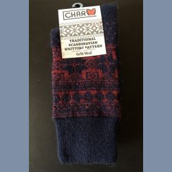 Uldsokker med snefnug og isstjerner